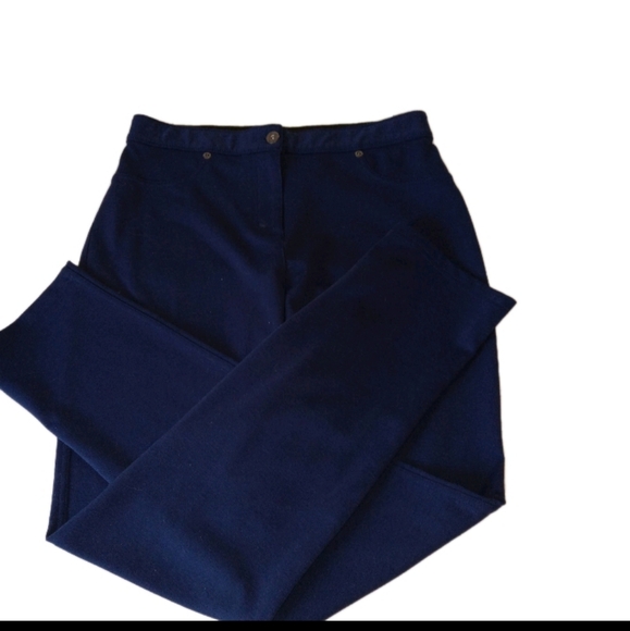 Chicos Blue High Waisted Straight Pants 1- 8/10 - Picture 4 of 9